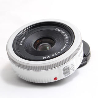 キヤノン(Canon)の☆新品級 ホワイト 単焦点レンズ Canon EF40mm 2.8 STM☆(レンズ(単焦点))