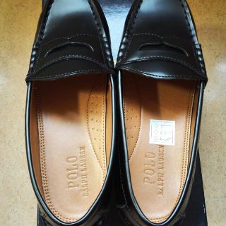 ポロラルフローレン(POLO RALPH LAUREN)のPOLO RALPH LAUREN 黒ローファー　24cm(ローファー/革靴)