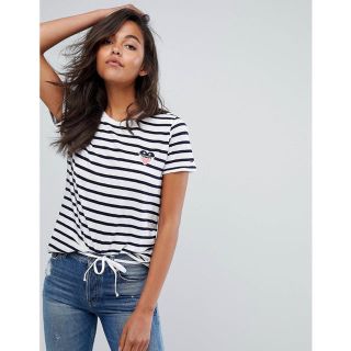 トミーヒルフィガー(TOMMY HILFIGER)の【XSサイズ】新品未使用 Tommy Hilfiger ストライプ Tシャツ(Tシャツ(半袖/袖なし))