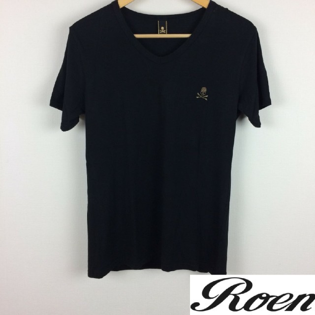 Roen(ロエン)の美品 Roen ロエン 半袖Tシャツ ブラック サイズL メンズのトップス(Tシャツ/カットソー(半袖/袖なし))の商品写真