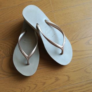 ハワイアナス(havaianas)のハワイアナス　厚底サンダル37(ビーチサンダル)