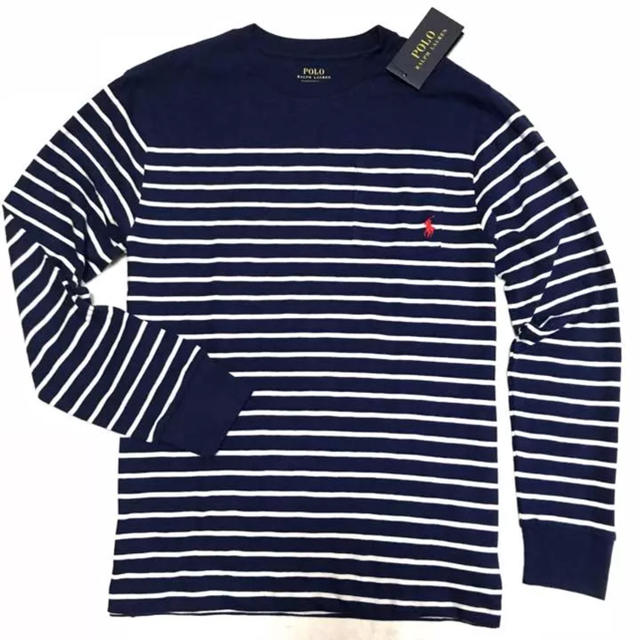 POLO RALPH LAUREN(ポロラルフローレン)のPOLO RALPH LAUREN ボーダー長T /Nav 160 メンズのトップス(Tシャツ/カットソー(七分/長袖))の商品写真