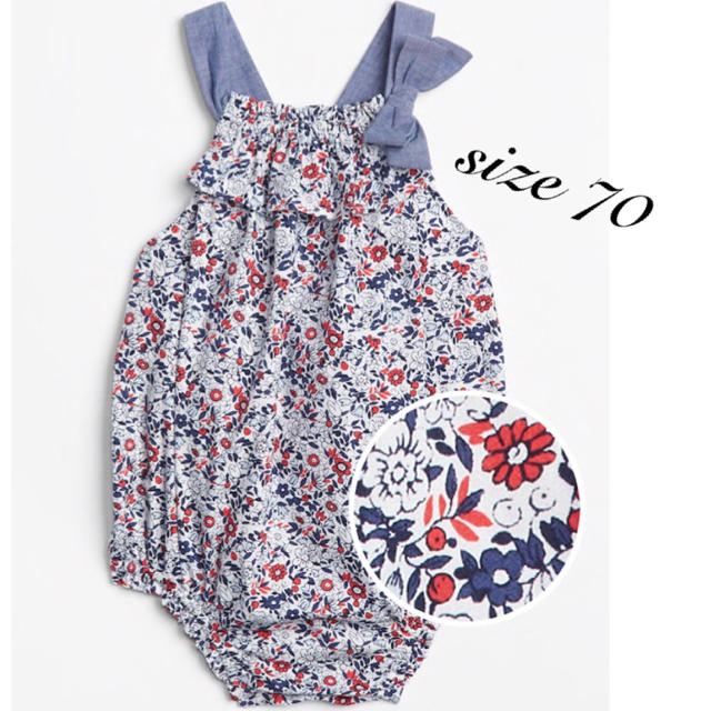 babyGAP(ベビーギャップ)の今季♡新品・size 70❁花柄 フリル ボディオール❁baby gap キッズ/ベビー/マタニティのベビー服(~85cm)(カバーオール)の商品写真