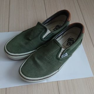 ヴァンズ(VANS)のVANS スリッポン 23.5cm カーキ(スリッポン/モカシン)