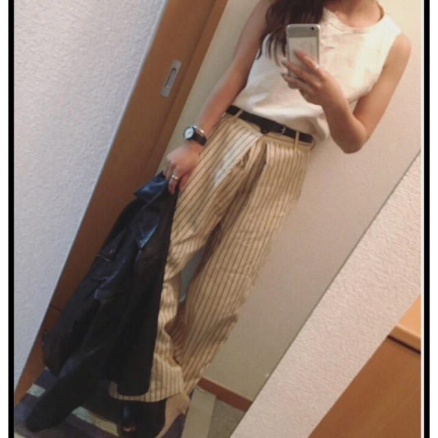 todayful  ストライプタックパンツ