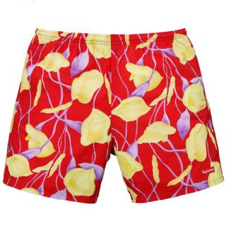 シュプリーム(Supreme)のSupreme Lily Nylon Water Short 赤 S 水着(ショートパンツ)