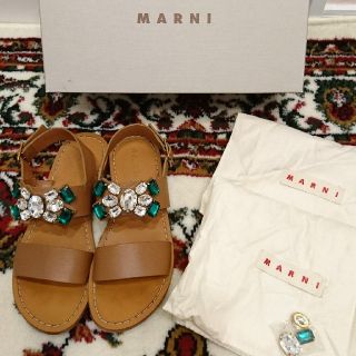 マルニ(Marni)のMARNI ビジューサンダル 37.5(サンダル)