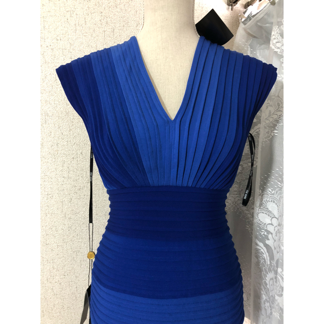 TADASHI SHOJI(タダシショウジ)の専用 新品　Tadashi Shoji ドレス 膝丈ワンピース ブルー　大人 レディースのワンピース(ひざ丈ワンピース)の商品写真