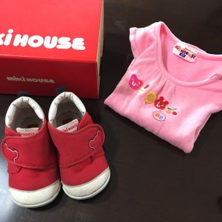 ミキハウス(mikihouse)の専用ミキハウス靴12.5と服90センチ(その他)