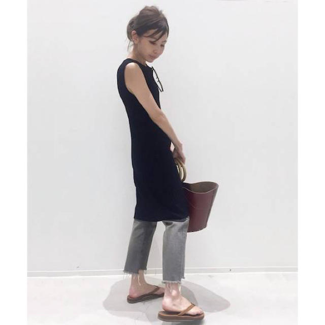 L'Appartement DEUXIEME CLASSE(アパルトモンドゥーズィエムクラス)のアパルトモン★james  perse rib dress リブワンピース レディースのワンピース(ひざ丈ワンピース)の商品写真