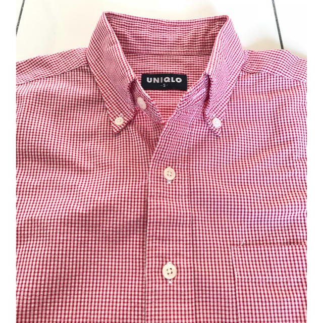 UNIQLO(ユニクロ)のUNIQLO チェック柄 襟付き 半袖シャツ S 新品未使用 メンズのトップス(シャツ)の商品写真