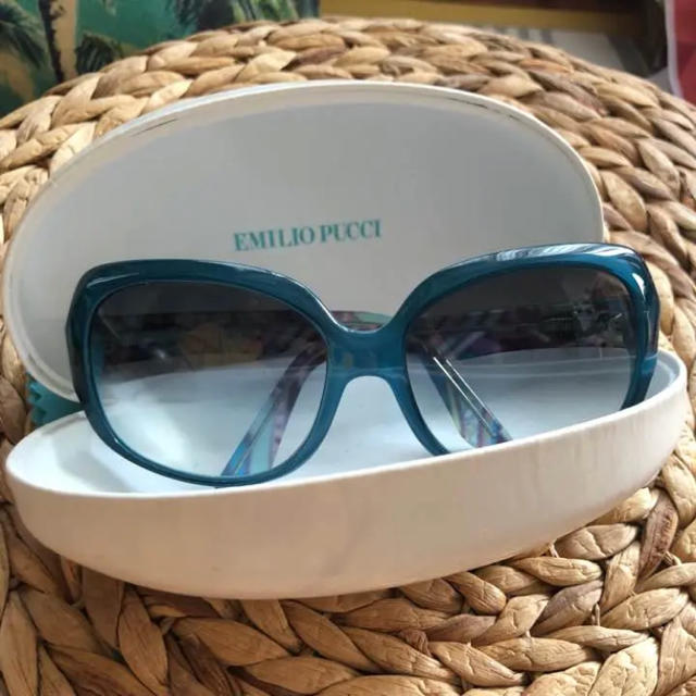 EMILIO PUCCI◎エミリオプッチ◎サマー サングラス 水色 クリア 世界的
