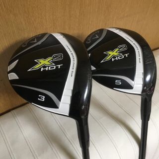 キャロウェイ(Callaway)のCallaway x2hot フェアウェイウッド2本セット ヘッドカバー付き(クラブ)