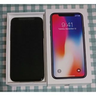 アップル(Apple)の新品未使用　iPhoneX スペースグレー 256GB SIMフリー(スマートフォン本体)