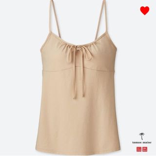 ユニクロ(UNIQLO)のユニクロ tomas maier ブラキャミソール XLサイズ／ナチュラル 新品(キャミソール)