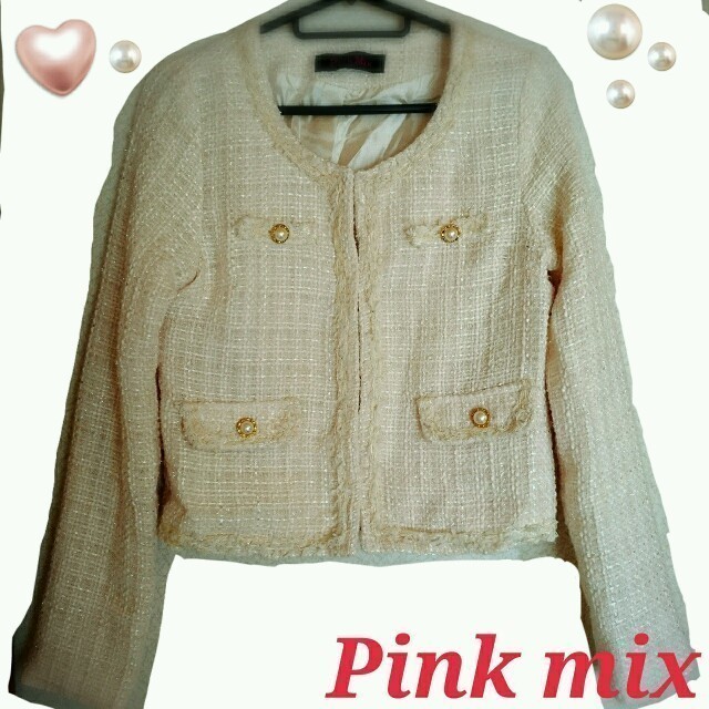 Pink Mix(ピンクミックス)のRady系♡ツイード　ジャケット レディースのジャケット/アウター(ノーカラージャケット)の商品写真