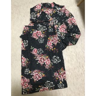 ザラ(ZARA)の美品 ❤︎ ZARA レース 花柄 セットアップ(カットソー(長袖/七分))