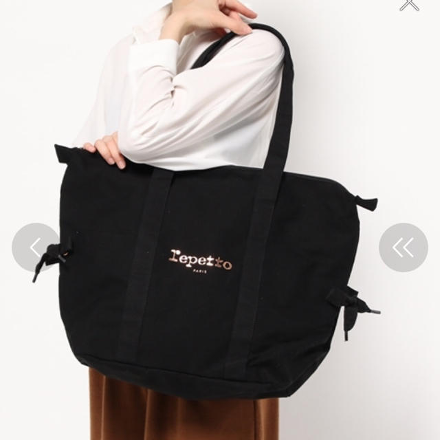 repetto(レペット)のrepetto レペット/ ショッピングバッグ LUCIA☆黒 新品 レディースのバッグ(トートバッグ)の商品写真