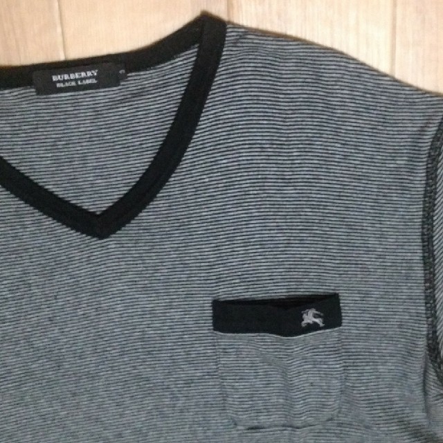 BURBERRY BLACK LABEL(バーバリーブラックレーベル)のきつね様　BURBERRY BLACK LABEL ボーダーストレッチＴシャツ メンズのトップス(Tシャツ/カットソー(半袖/袖なし))の商品写真