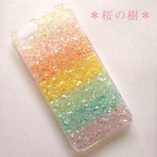 よもぎ様♡虹色シェルのスマホケース2(モバイルケース/カバー)