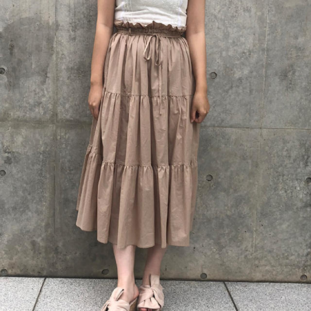 NICE CLAUP(ナイスクラップ)のティアードスカート レディースのスカート(ロングスカート)の商品写真