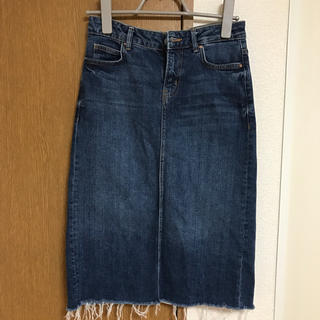 ザラ(ZARA)のZARA＊デニムスカート(ひざ丈スカート)