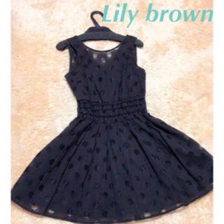 リリーブラウン(Lily Brown)の専用です😊SALE❣️美品 リリーブラウン   ドットシースルーワンピース(ミニワンピース)