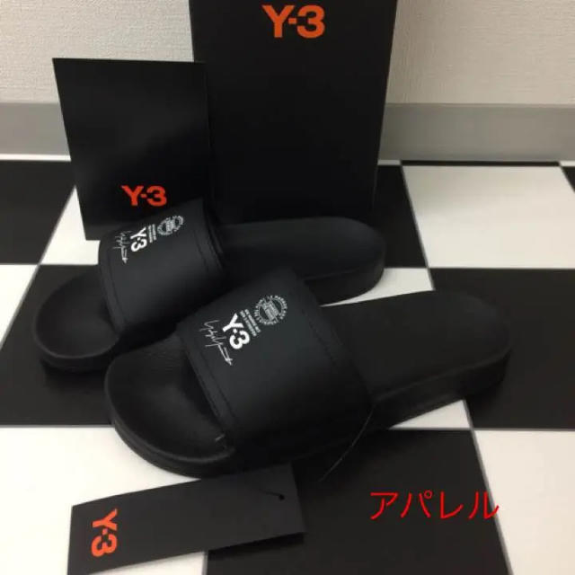 Y-3(ワイスリー)の新品18SS UK7 Y-3 ロゴ シャワーサンダル ヨウジヤマモト ブラック メンズの靴/シューズ(サンダル)の商品写真