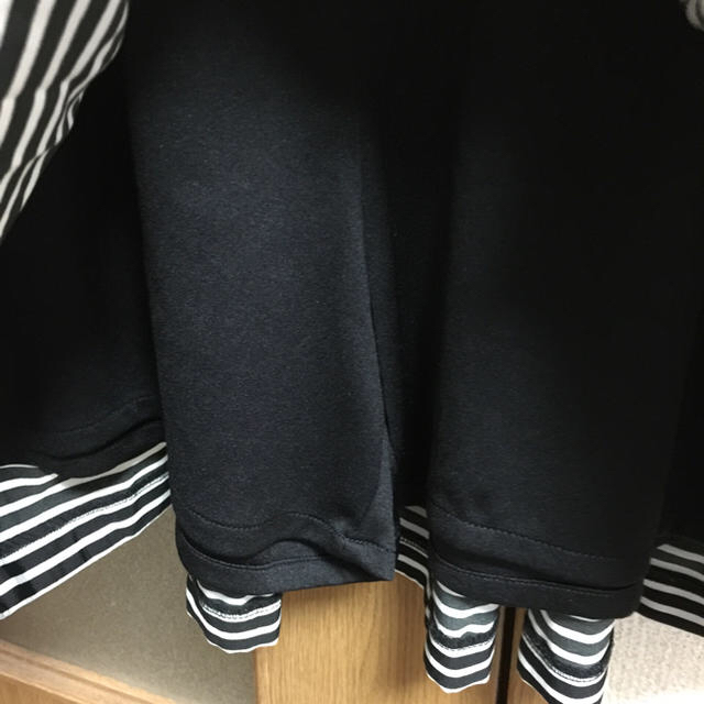 GU(ジーユー)のGU ボーダースカート M 裏地キュロット レディースのスカート(ミニスカート)の商品写真