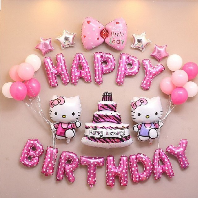 お誕生日 飾り 風船 ハローキティ 可愛い ピンクの通販 By Osakatt S Shop ラクマ