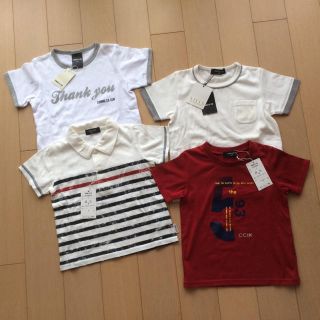 コムサイズム(COMME CA ISM)の新品タグ付　4枚セット　コムサイズム　Ｔシャツ　ポロシャツ　90(Tシャツ/カットソー)