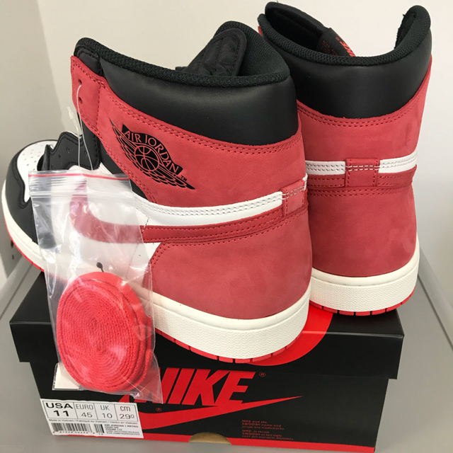 NIKE(ナイキ)の29 AIR JORDAN 1 OG TRACK RED トラックレッド つま黒 メンズの靴/シューズ(スニーカー)の商品写真