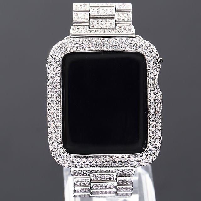 Apple Watch - アップルウォッチ フルダイヤカスタム カバー＆ベルト セット 42mm の通販 by defrowjewelz
