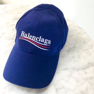 バレンシアガ(Balenciaga)の(美品)バレンシアガキャップ ブルー 正規品(キャップ)