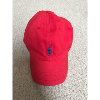 ポロラルフローレン(POLO RALPH LAUREN)のポロ ラルフローレン キッズキャップ レッド ベージュ(帽子)