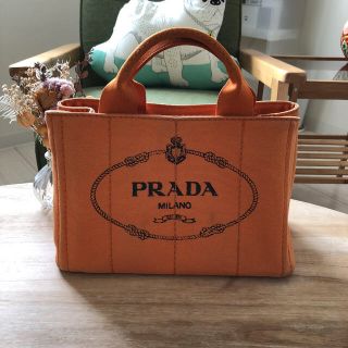 プラダ(PRADA)のプラダカナパSサイズ オレンジ(トートバッグ)