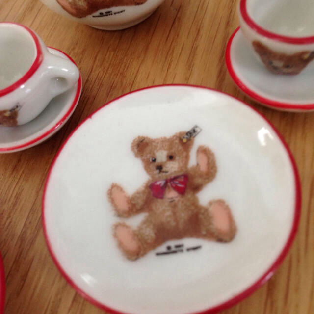 ☆値下げ☆ シュタイフ steiff ミニチュア ティーセット 陶器の通販 by