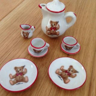 値下げ シュタイフ steiff ミニチュア ティーセット 陶器の通販 by り