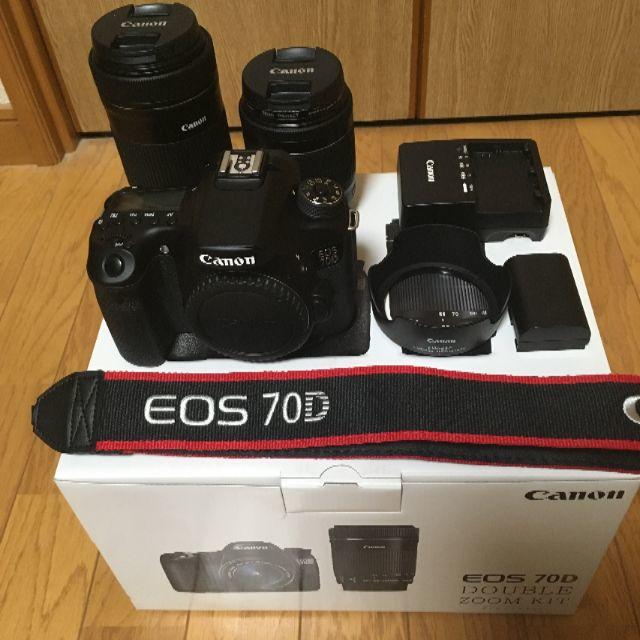 Canon EOS 70D ダブルズームキット　一眼レフ　カメラ　【送料込み】スマホ/家電/カメラ