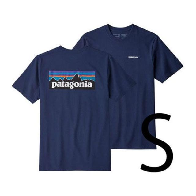 即日発送 新品 S パタゴニア JPサイズM P6 ロゴ Tシャツ紺2018