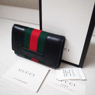 グッチ(Gucci)の正規品♡美品♡グッチ　キーケース　シェリー　黒　バッグ　財布　小物(キーケース)