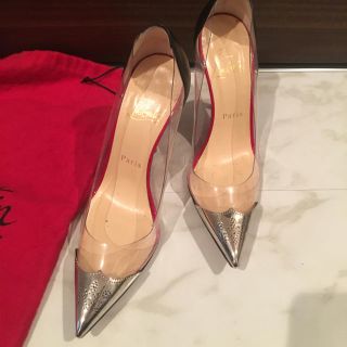 クリスチャンルブタン(Christian Louboutin)のルブタン クリア×シルバー 36.5(ハイヒール/パンプス)