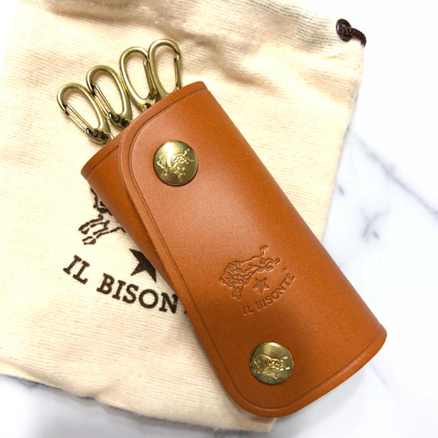 シルバー/レッド 新品 イルビゾンテ キーケース スマートキーケース