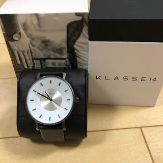 klasse14 42mm ホワイト ベルト ブラック時計のみの発送です(腕時計)