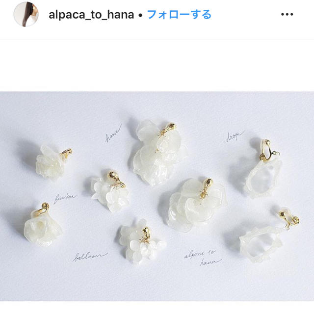 新品 アルパカトハナ alpaca to hana アジサイ ベリー イヤリング