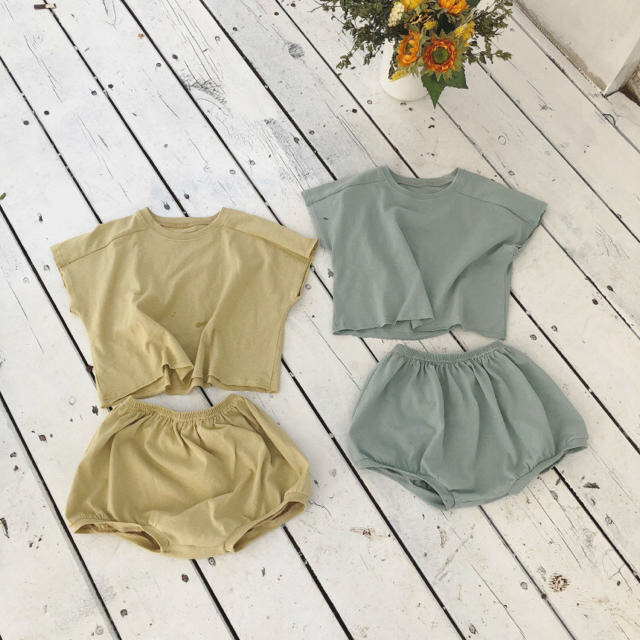 キッズ ベビー セットアップ 夏 110 キッズ/ベビー/マタニティのキッズ服女の子用(90cm~)(ワンピース)の商品写真