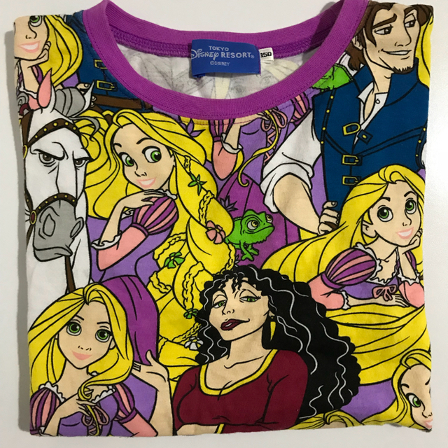 Disney(ディズニー)のラプンツェル 総柄 Ｔシャツ キッズ/ベビー/マタニティのキッズ服女の子用(90cm~)(Tシャツ/カットソー)の商品写真