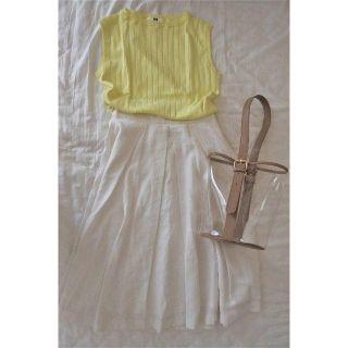 ユニクロ(UNIQLO)のpetite petite様専用 UNIQLO/ユニクロ　リブノースリーブニット(カットソー(半袖/袖なし))