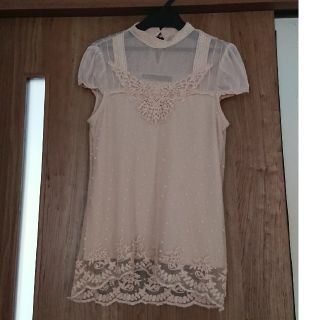 ザラ(ZARA)のumi☆様専用【ZARA】ドットチュールトップス(カットソー(半袖/袖なし))