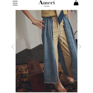 アメリヴィンテージ(Ameri VINTAGE)のAMERI アメリヴィンテージ デニムワイドパンツ(デニム/ジーンズ)